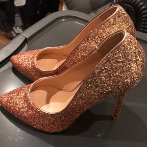 Pink ombré glittery heels!